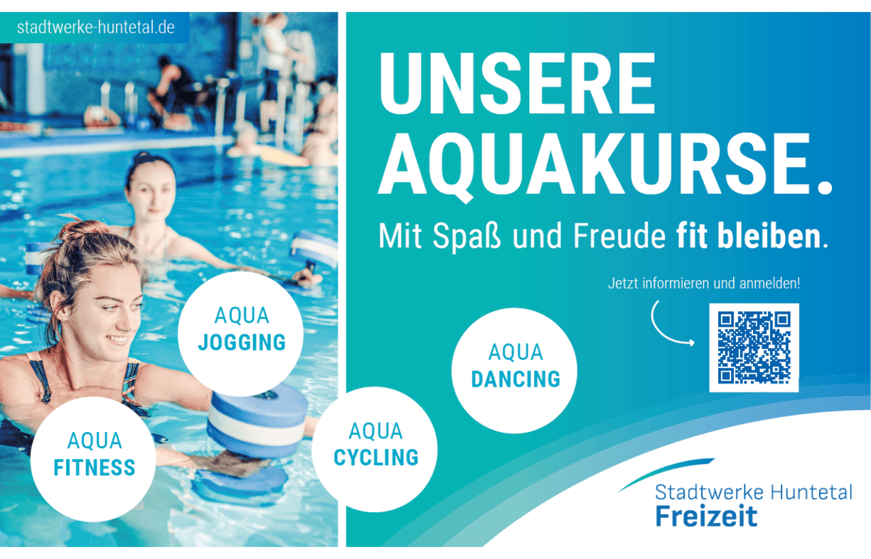 Anzeige der Stadtwerke Huntetal Freizeit, Aquakurse Hallenbad Interior